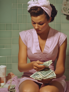 cash on the nightstand!